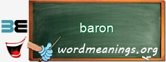 WordMeaning blackboard for baron